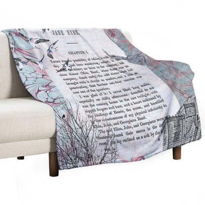 Jane Eyre Collage Gift-ready Throw Blanket