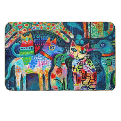 Dogs And Cats  Stain-Proof Bath Mat