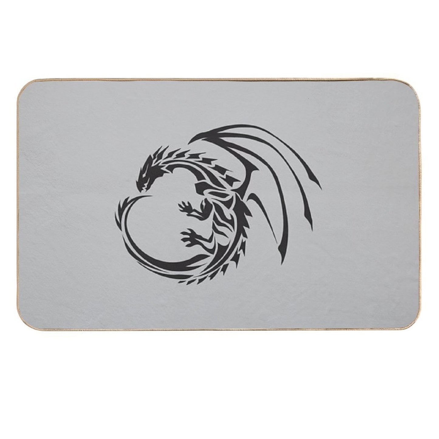 Color Art Black Dragon  Easy Maintenance Bath Mat