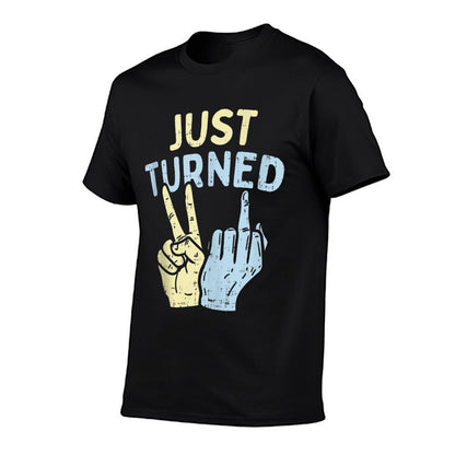 Just Turned 21 Hands Funny Happy 21st Birthday Party Gift  Heathered Texture T-Shirt