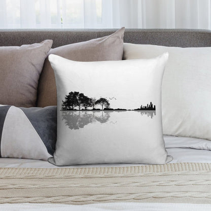 Nature Guitar Soft Washable Throw Pillow