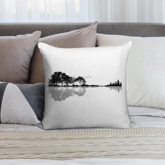 Nature Guitar Soft Washable Throw Pillow