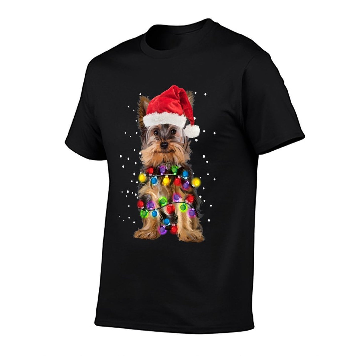 Yorkie Christmas Yorkie Dog Xmas Gift  Rolled Sleeves T-Shirt