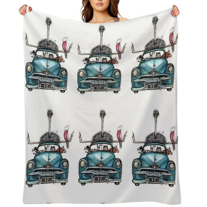 FJ Aussie Party Travel-friendly Throw Blanket