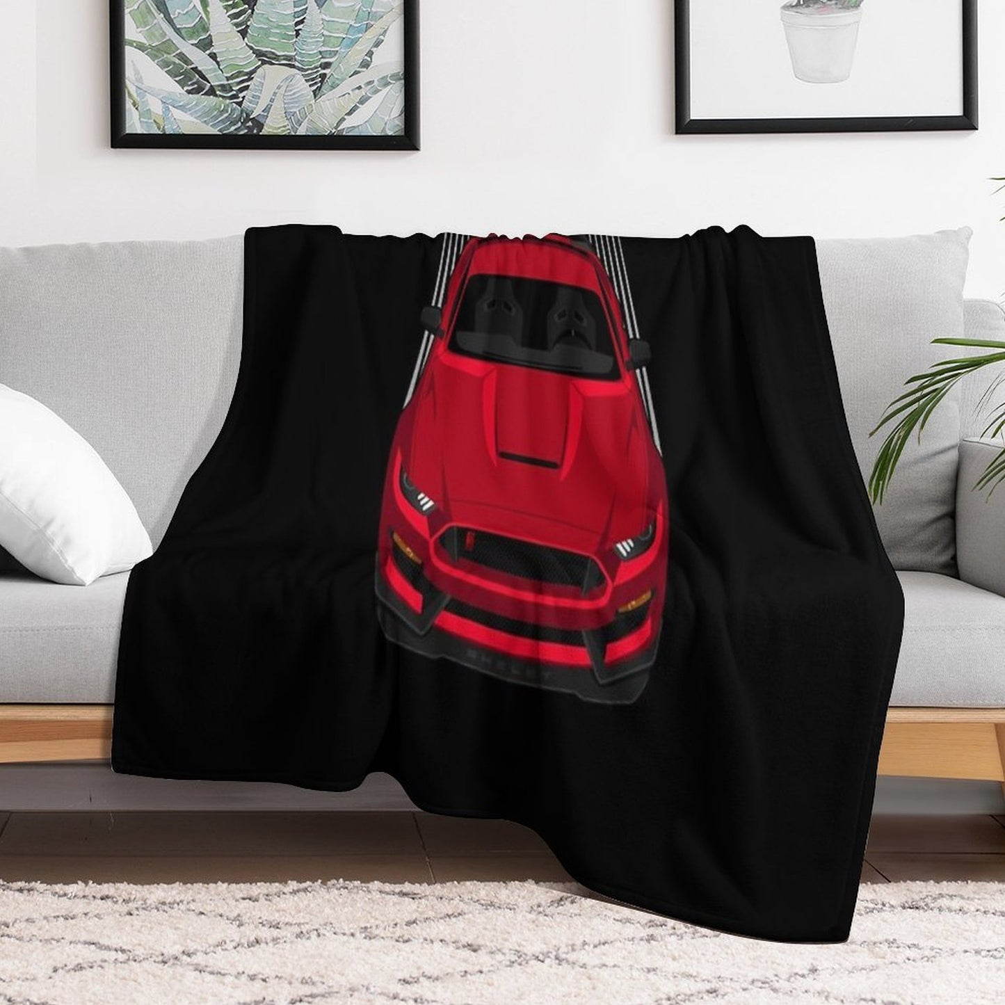 Ford Mustang Shelby GT350R 2015 - 2020 - Red Wrinkle-free Throw Blanket