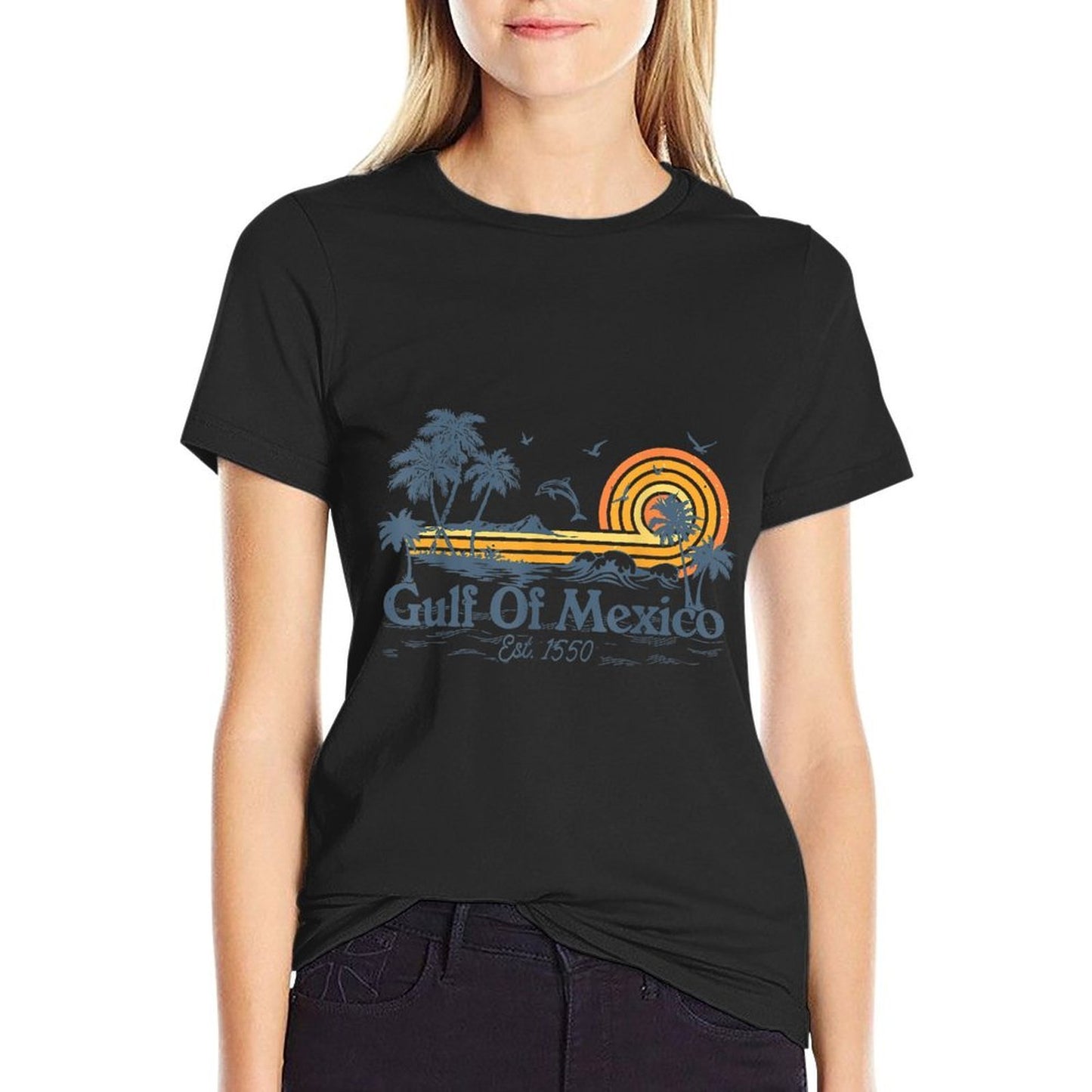 Gulf of Mexico  Rolled Sleeves T-Shirt
