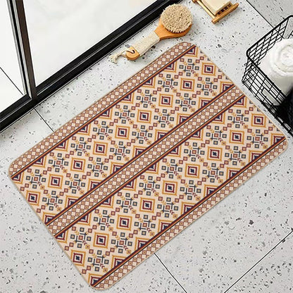 Pattern Seamless Pixel Art Ethnic Geometric for Fabric  Repositionable Bath Mat