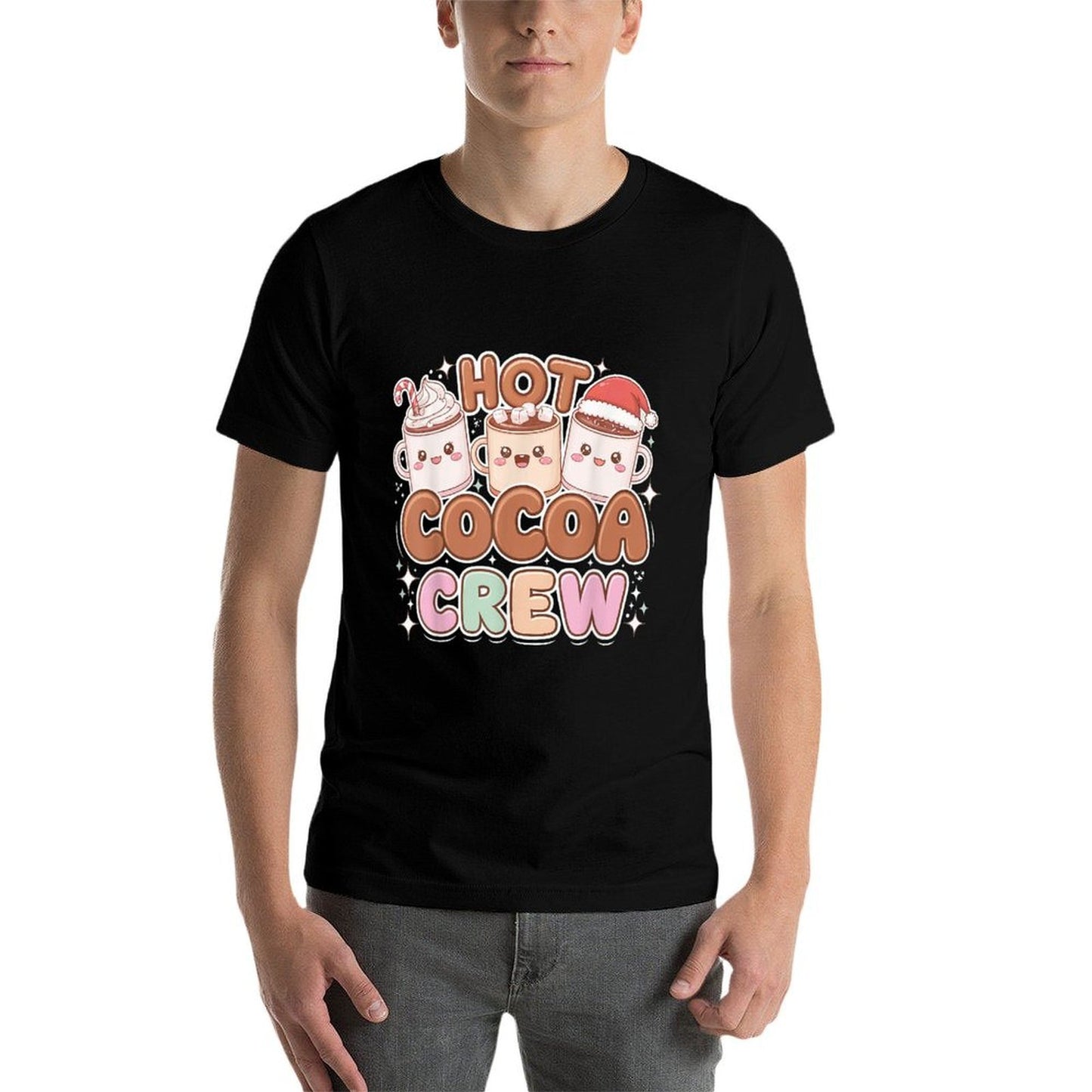 Funny Christmas Hot Cocoa And Marshmallow Crew  Versatile T-Shirt