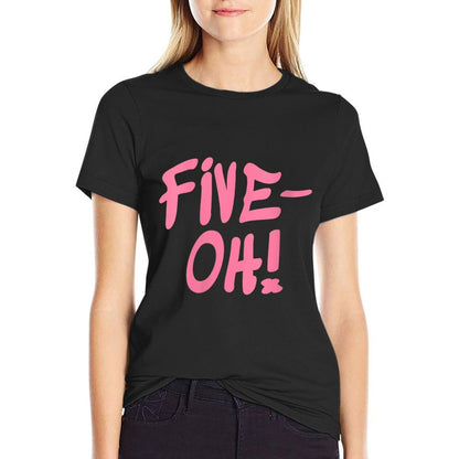 Womens Five Oh Fifty Funny 50th Birthday Gift  Soft T-Shirt