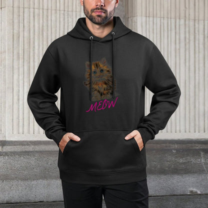 Cat Meow Kitty Funny Cats Mom And Cat Dad Gift Shrink-Resistant Hoodie