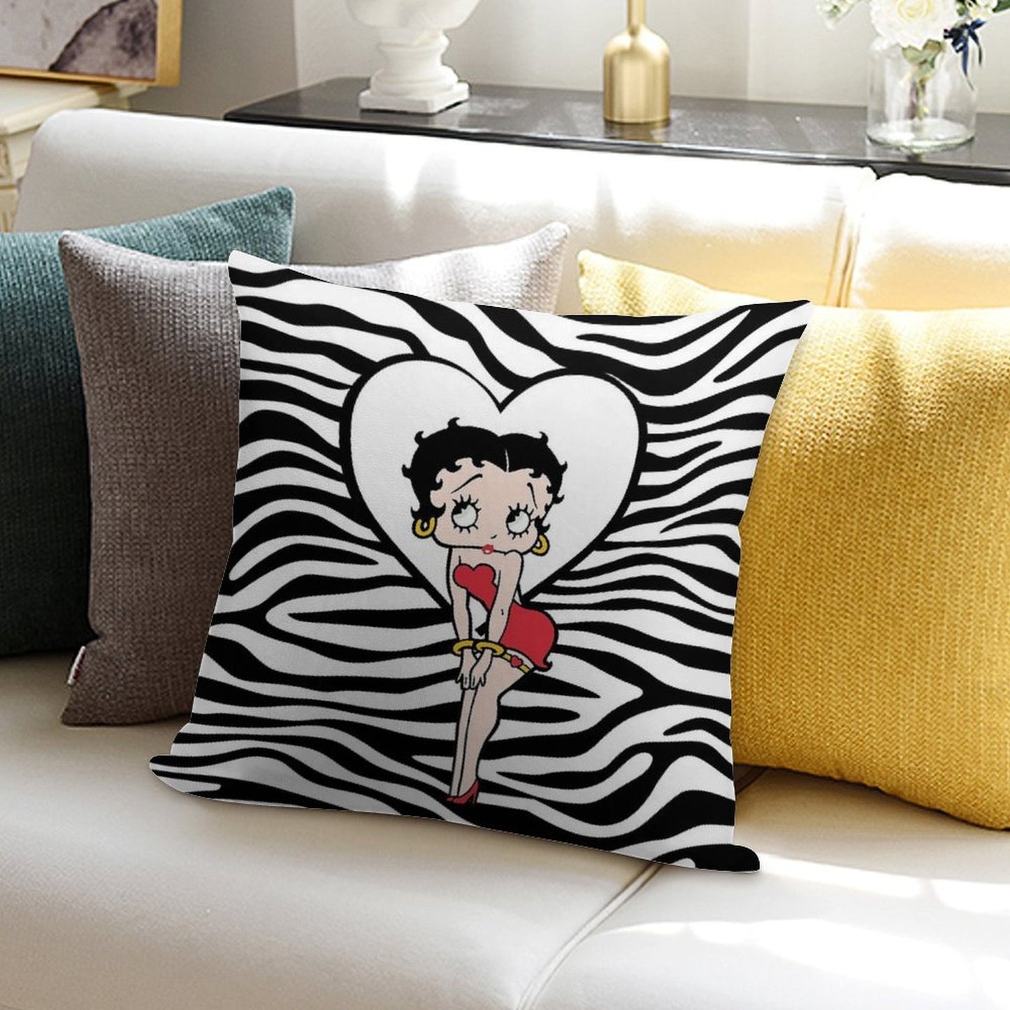 Betty Boop Soft Reinforced Edging Throw Pillow