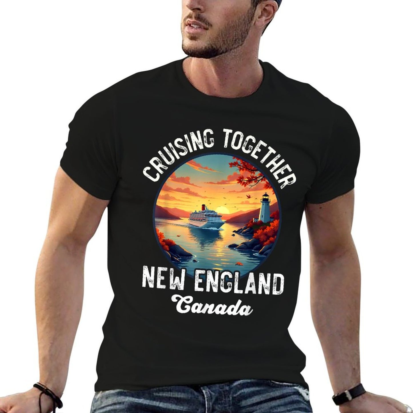 New England Canada Cruise, Cruising Together Fall Souvenir  Relaxed-fit T-Shirt