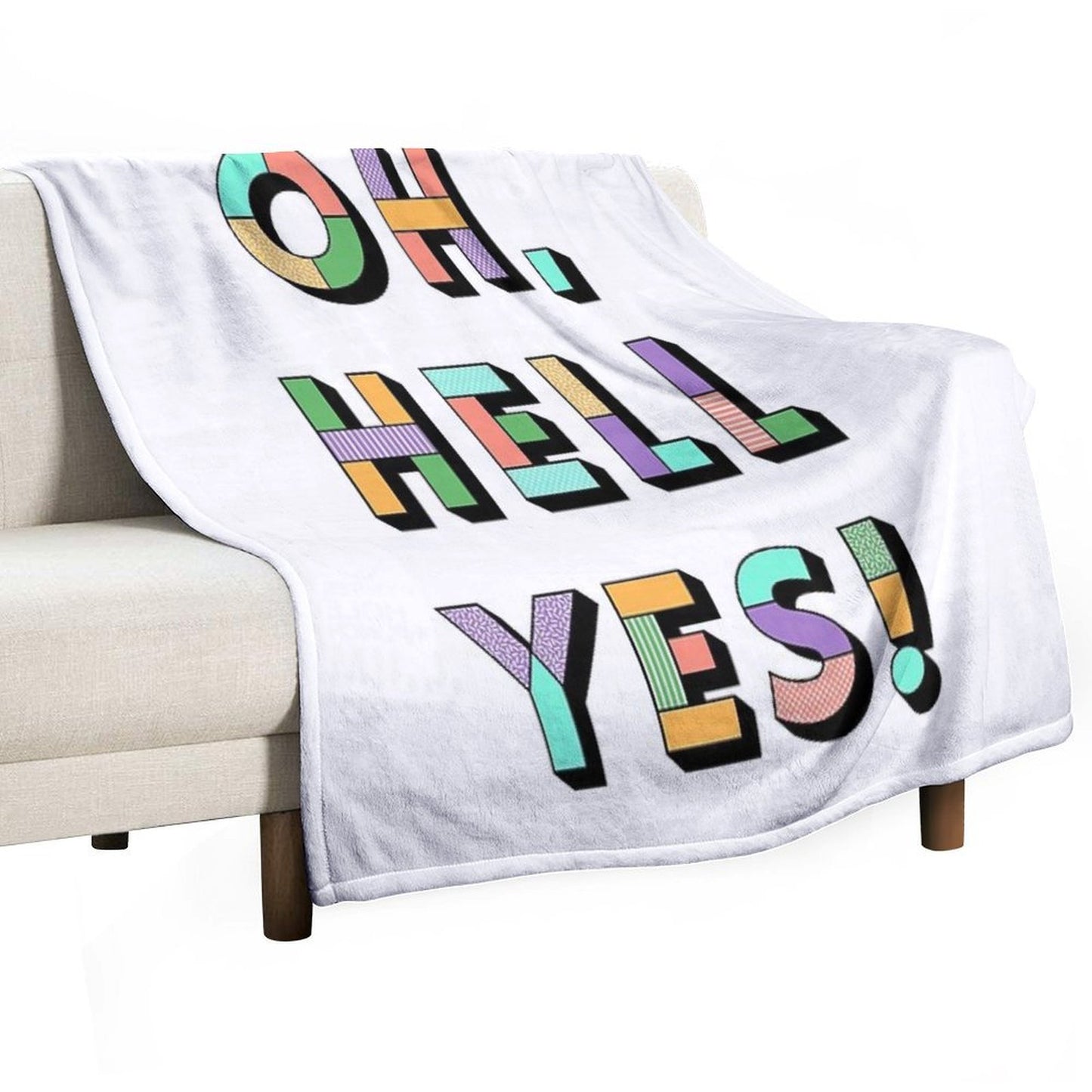 Hell Yes Easy Care Throw Blanket