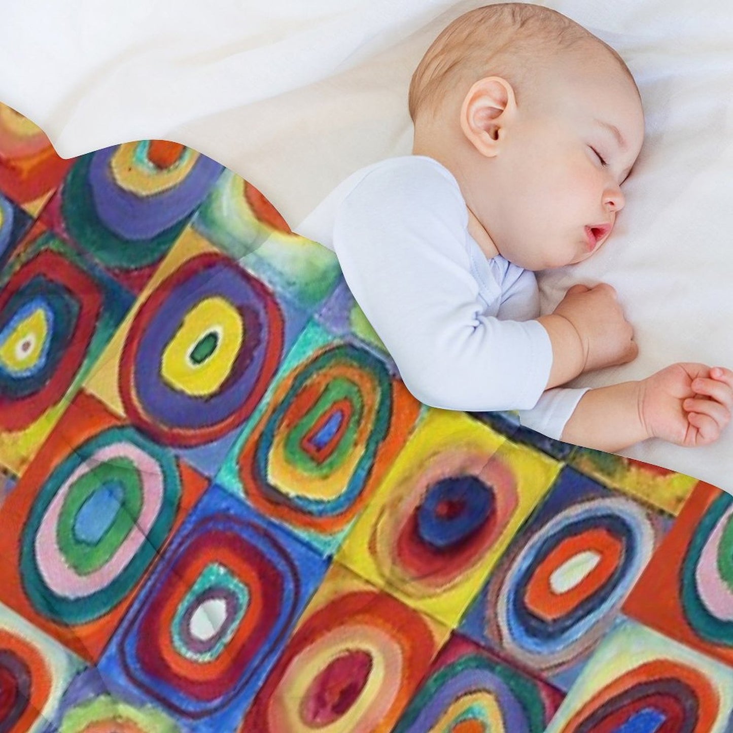 Wassily Kandinsky - Color Study, Squares with Concentric Circles - Bauhaus Art Quick-dry Throw Blanket