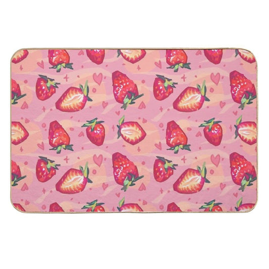 Sweet Strawberry  Pet-Safe Bath Mat