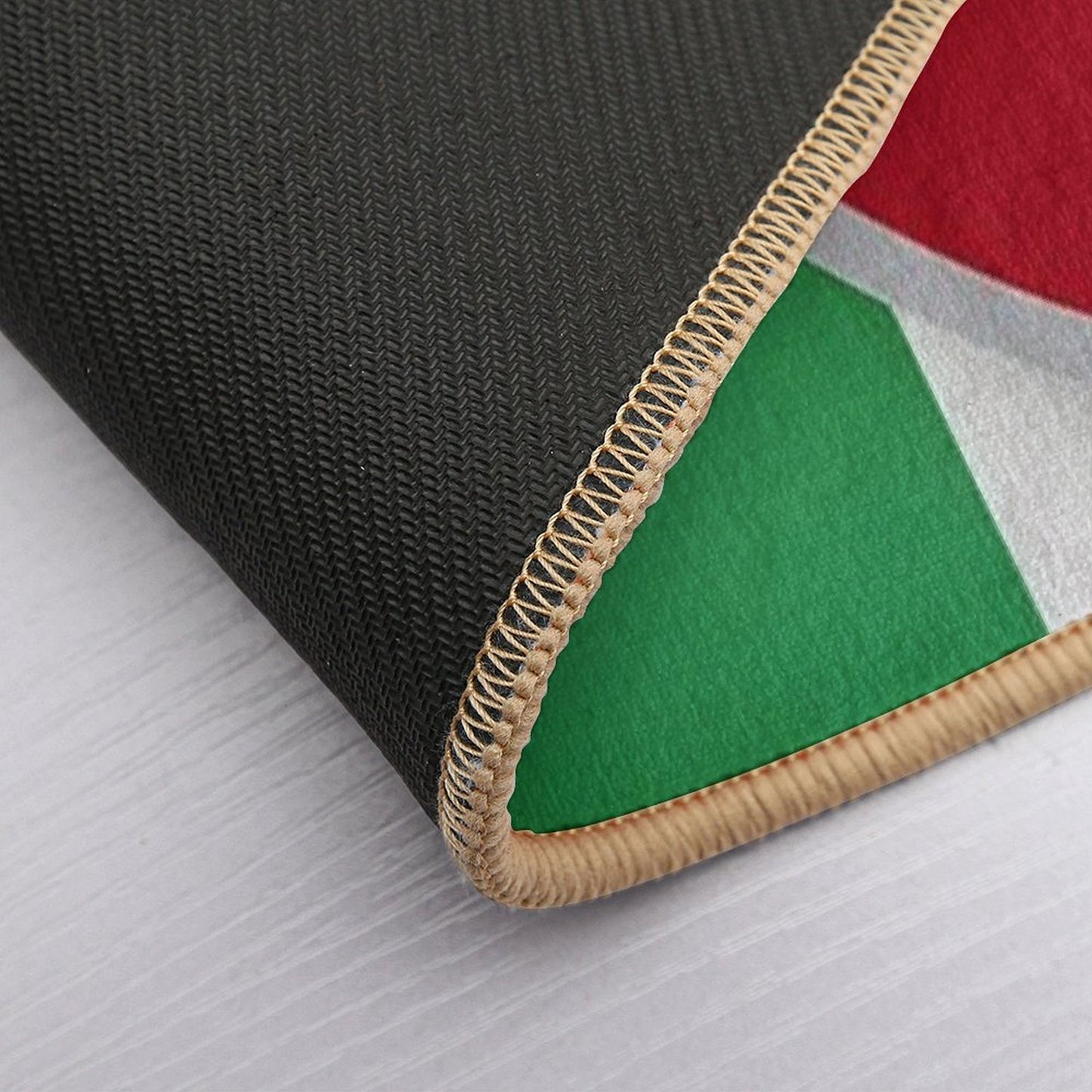 Italian Flag Ducati Badge  Non-Slip Bath Mat