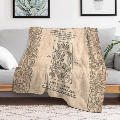 Cervantes, Don Quijote De La Mancha 1605 Travel-friendly Throw Blanket
