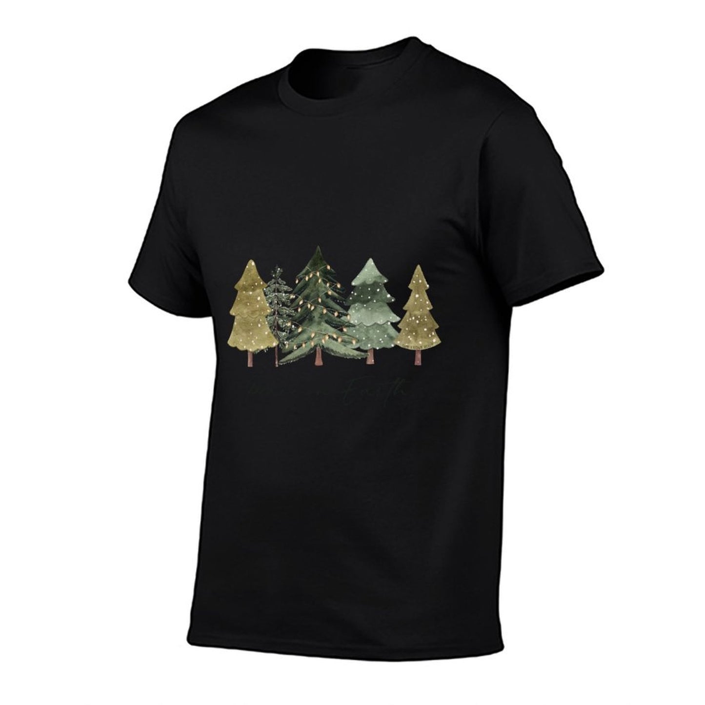 Winter Trees Nature Holiday Christmas Peace on Earth  Odor-resistant T-Shirt