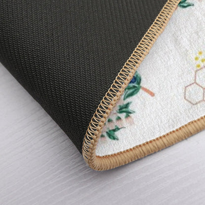 A Naughty Bear Eats Blueberries  Repositionable Bath Mat