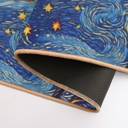 Starry Night of Happy Sloths  Dirt-Trapping Bath Mat