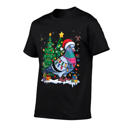 Pigeons Christmas Outfit Breeder  Fade-proof Color T-Shirt