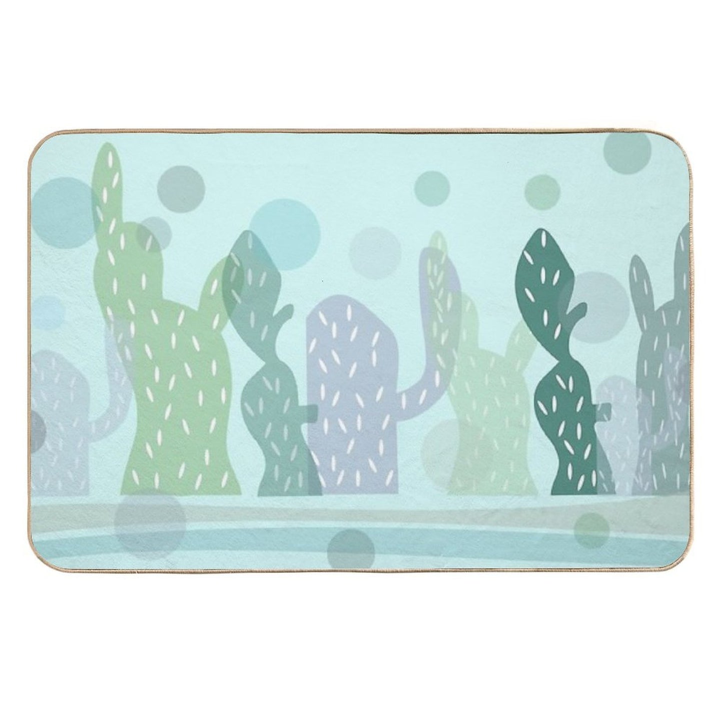 Cactus  Dirt-Trapping Bath Mat