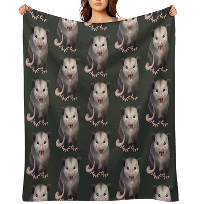 Happy Possum Eco-conscious Throw Blanket