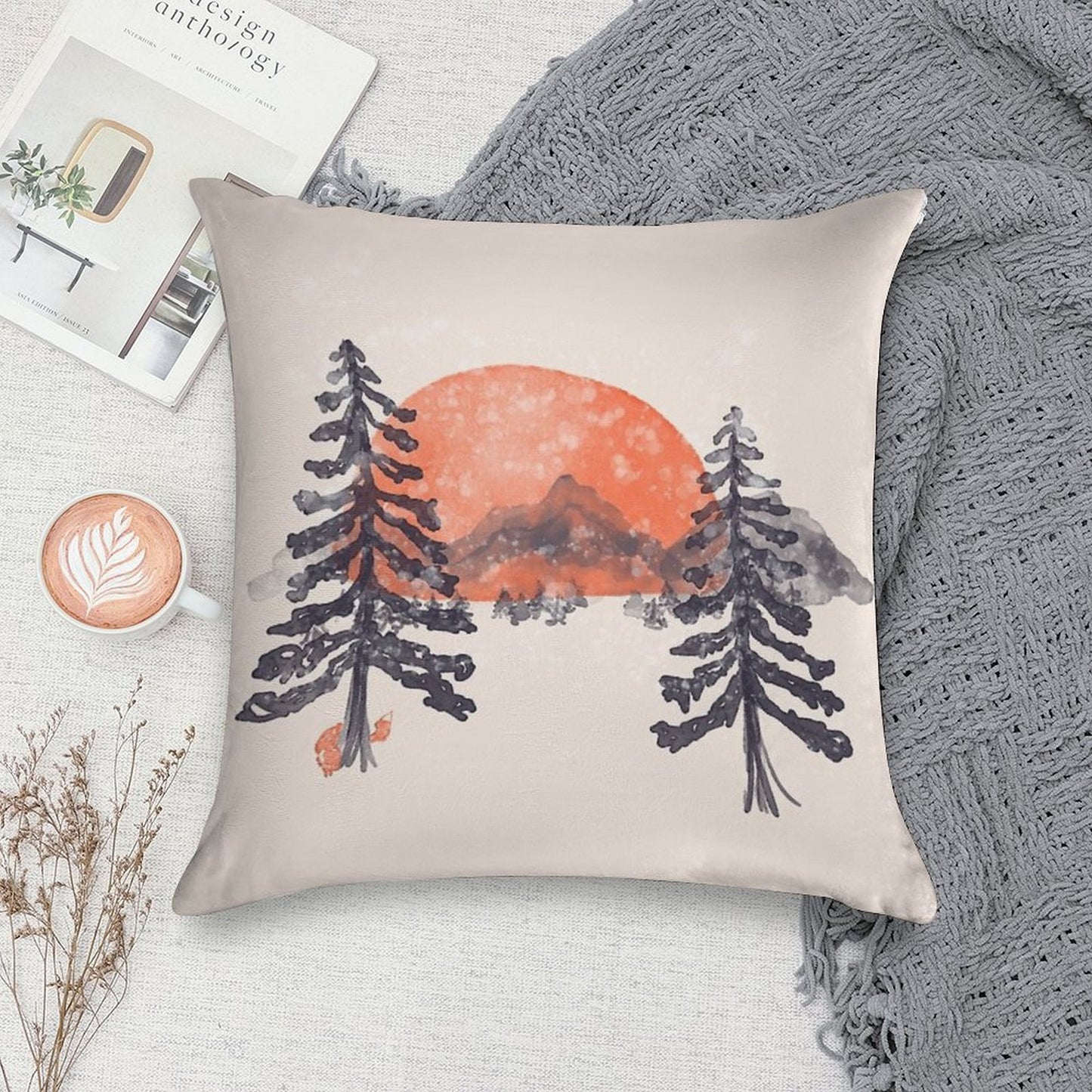 First Snow... Soft Washable Throw Pillow