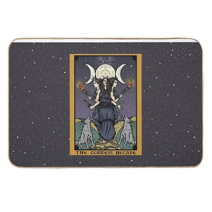 Hecate Triple Moon Goddess of Witchcraft And Magick Witch Hekate Wheel Tarot Card  Non-Slip Bath Mat