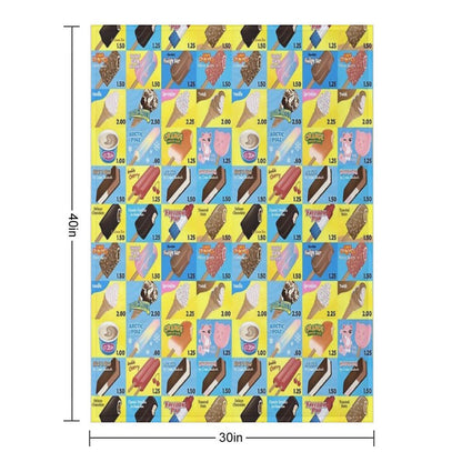 Ice Cream Truck Menu Comfort Throw Blanket