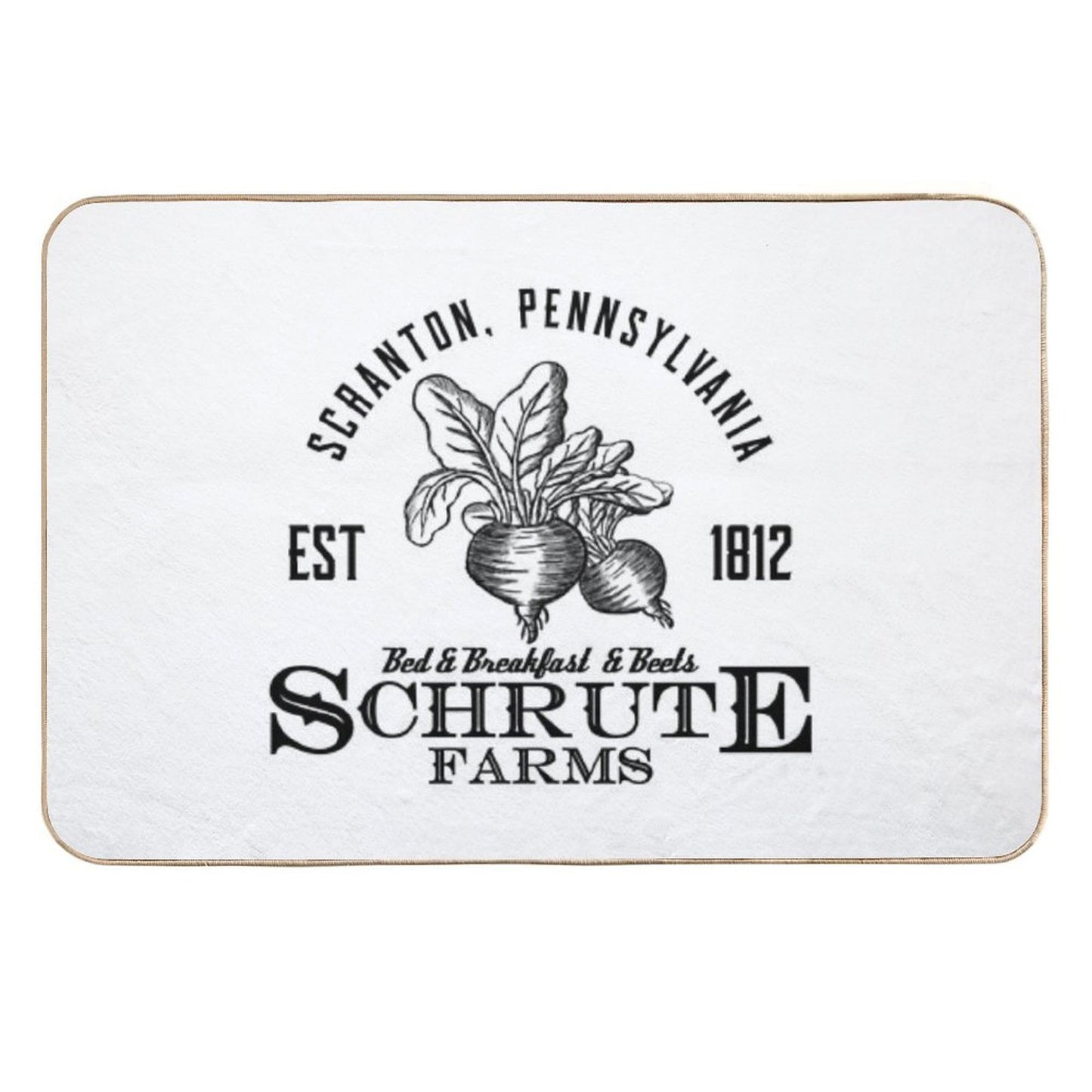 Bed Breakfast Beets - Schrute Farms  Slip-Resistant Bath Mat