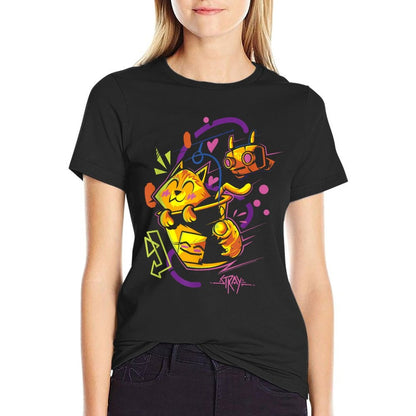 Stray Cat And B-12 Adventure  Wrinkle-resistant T-Shirt