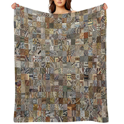 Mosaic Madness Plush Throw Blanket