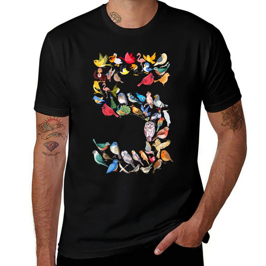 Kids 5th Birthday Birds Themed 5 Year Old Boys Bird Lover  Stretchy T-Shirt