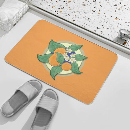 Orange Blossom Circle  Toxin-Free Bath Mat
