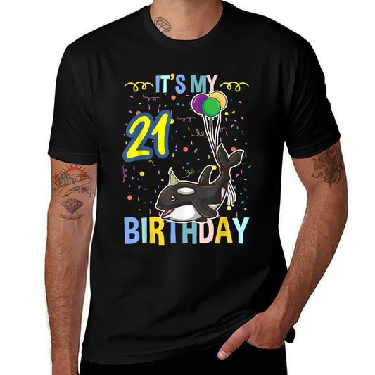 Its My 21st Birthday Orca Sea Animal  Easy-care T-Shirt
