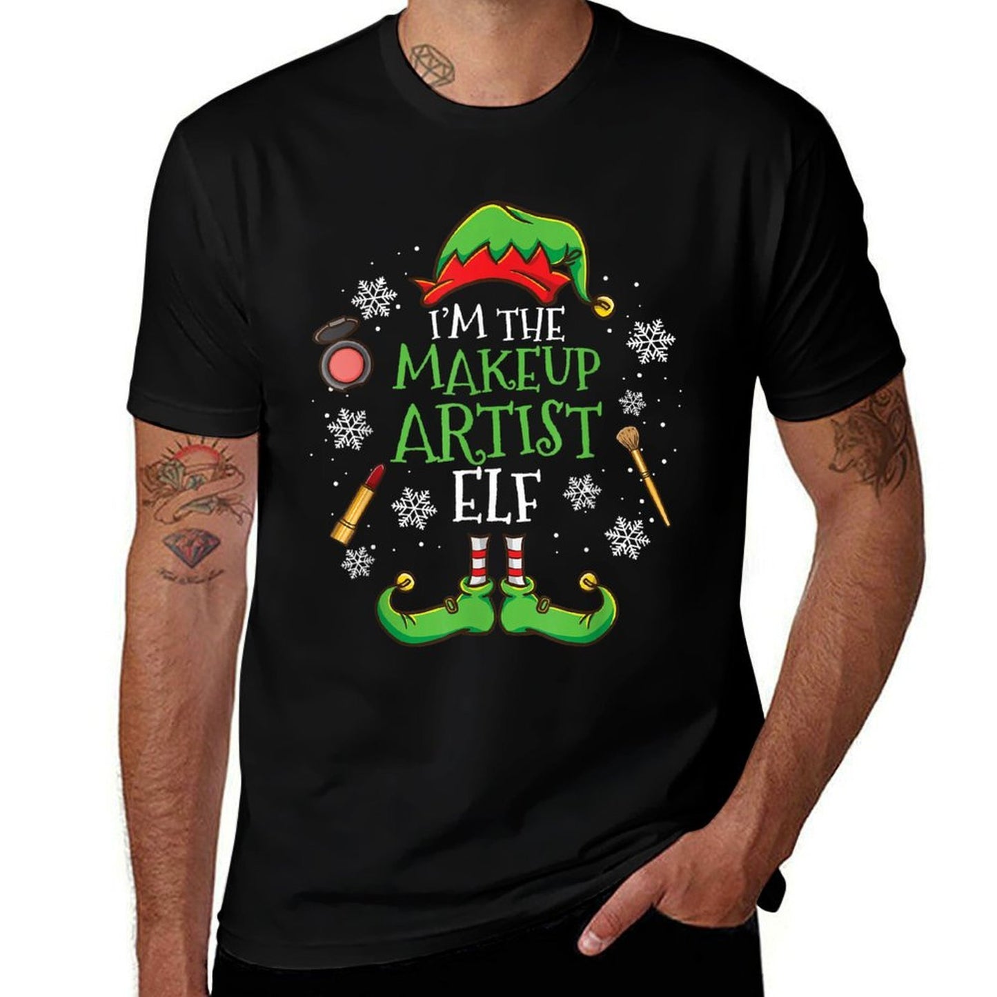Im The Makeup Artist Elf Christmas  Tagless Design T-Shirt