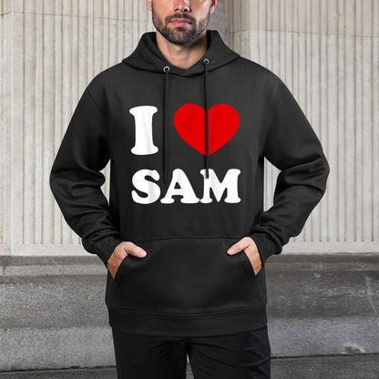 I Love Sam I Heart Sam Funny Sam Pilling-Resistant Hoodie