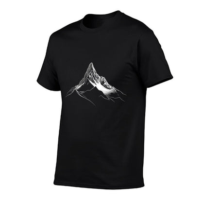 Mountain Landscape Minimalist  High-quality Stitching T-Shirt
