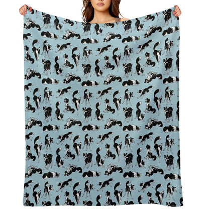 Border Collie Easy Care Throw Blanket
