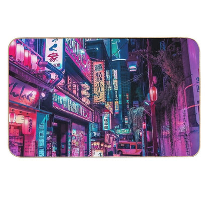 Magic of Cyberpunk Japan  Easy Maintenance Bath Mat