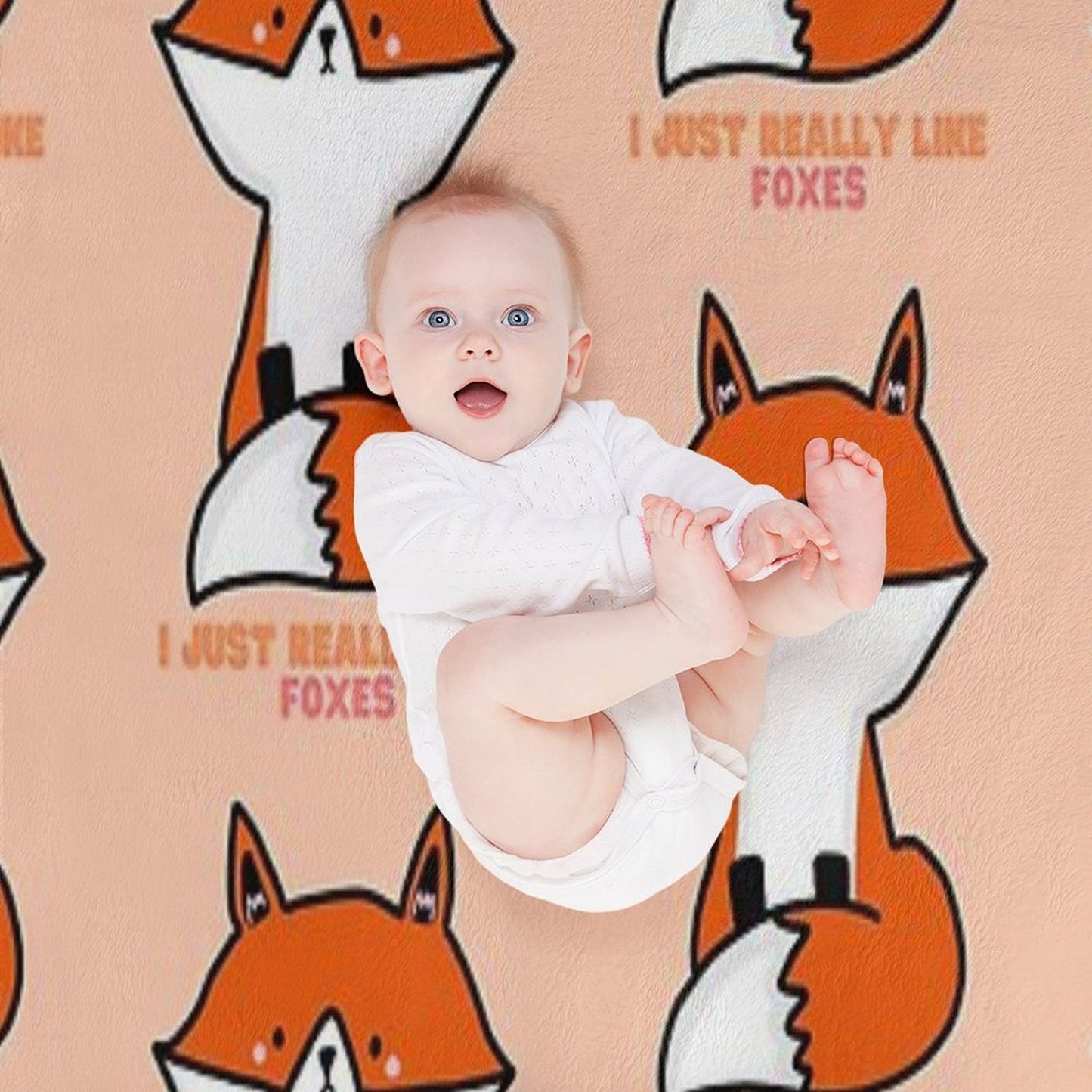 I Just Really Like Foxes Orange Multi-functional Throw Blanket