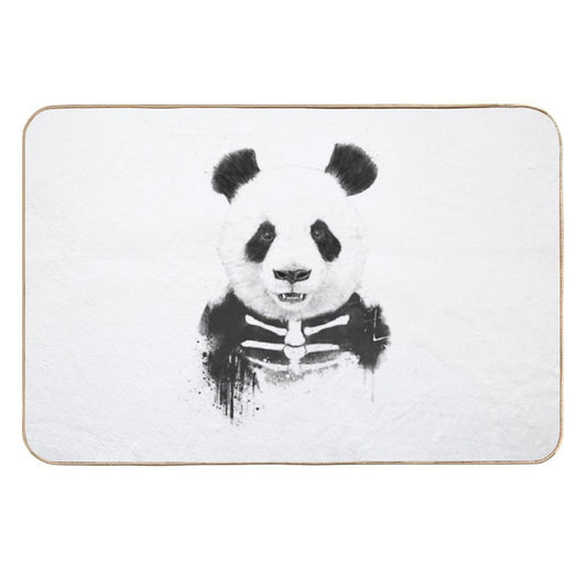 Zombie Panda  Fade-Resistant Bath Mat