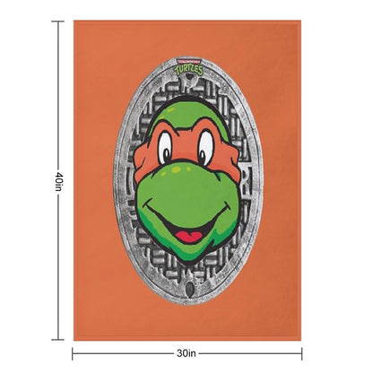Orange TMNT THE MUTANT NINJA TURTLES MICHELANGELO Anti-pilling Throw Blanket