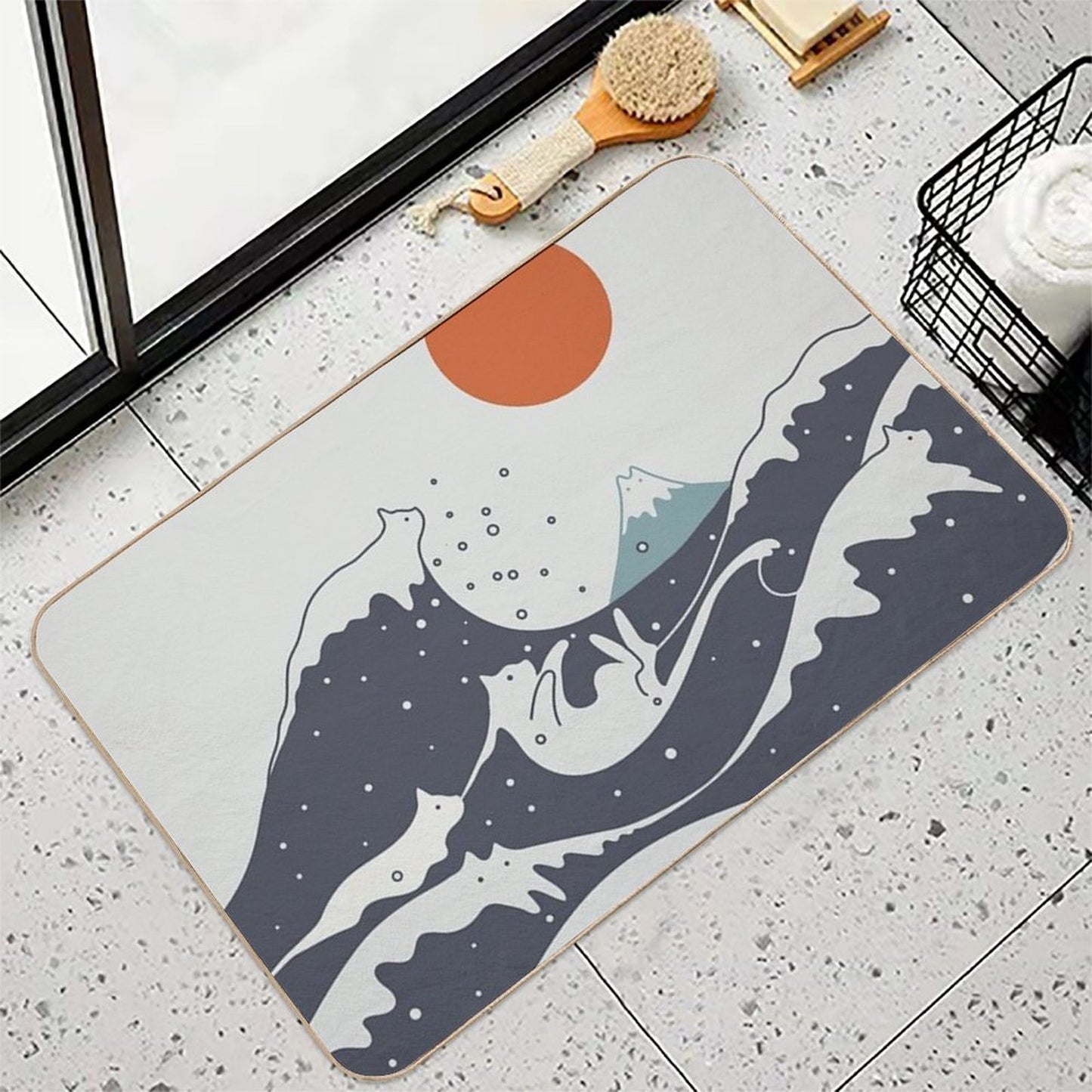 Cat Landscape 55A  High-Traffic Bath Mat