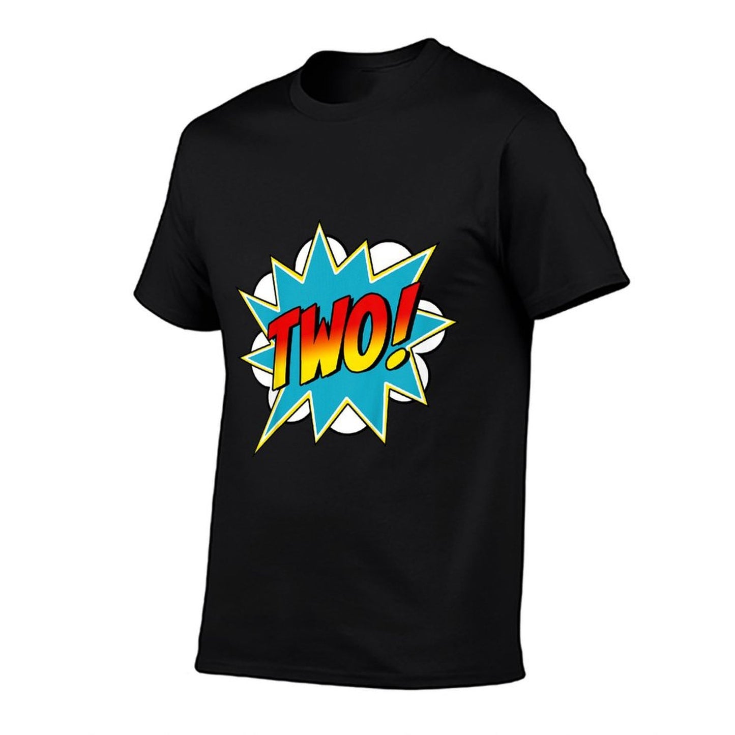 Kids Two! 2nd Birthday Superhero Boys 2 Years Old Comic Book  Cotton T-Shirt