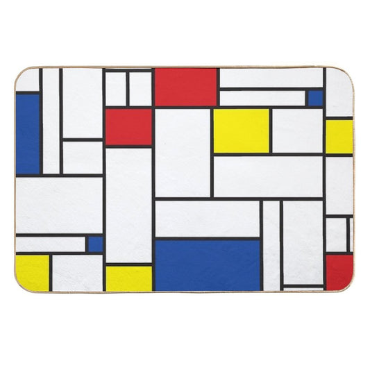 Mondrian Minimalist De Stijl Modern Art II © Fatfatin  Non-Slip Bath Mat