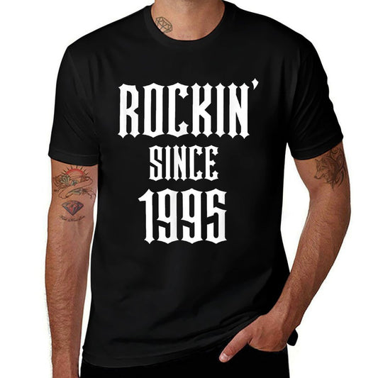 30 Year Old Classic Rock 1995 30th Birthday  Rolled Sleeves T-Shirt