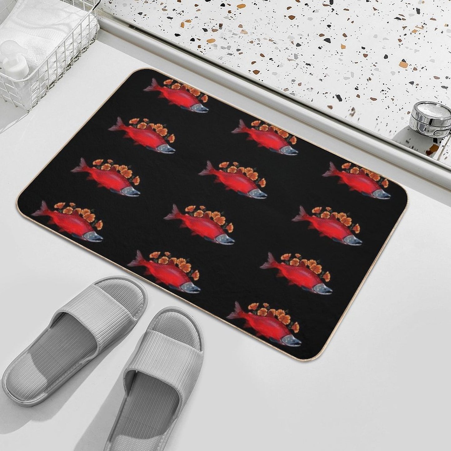 Salmon Without CCC Logo  Versatile Bath Mat