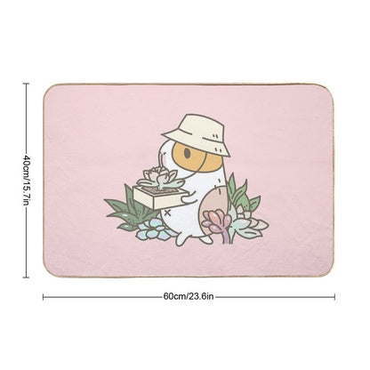 Bubu The Guinea Pig, Succulent Love  Dirt-Trapping Bath Mat